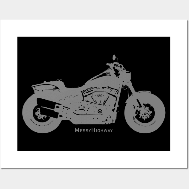 Harley Fat Bob 114 18, shadow Wall Art by MessyHighway